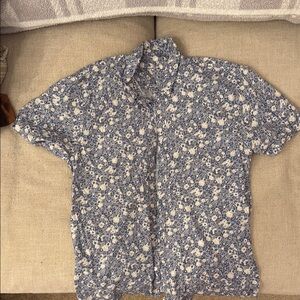 Men's Blue Floral Shirt